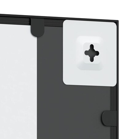 vidaXL Lustro ścienne, czarne, 50x60 cm, prostokątne, żelazo