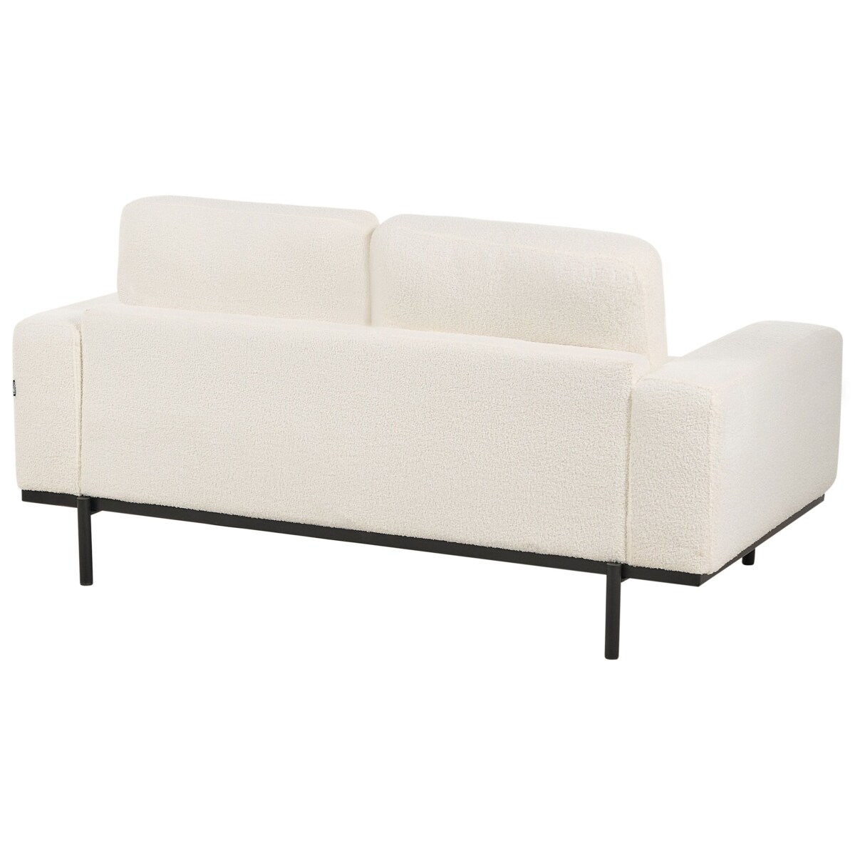Sofa kanapa dwuosobowa metalowe czarne nóżki boucle tapicerowana ...
