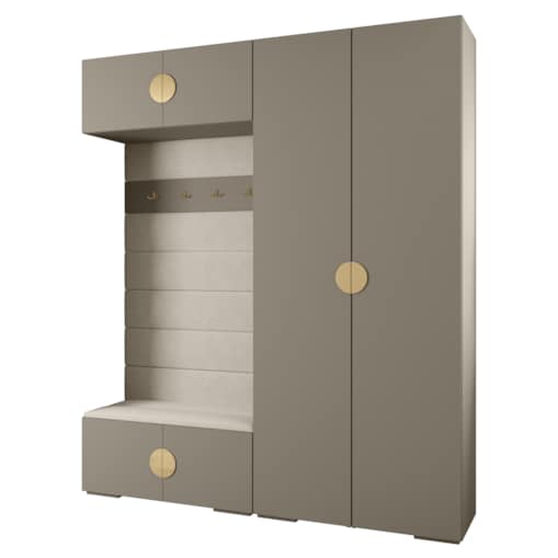 Garderoba do przedpokoju INOVA 4 Z18 kaszmir+złoty+manila02