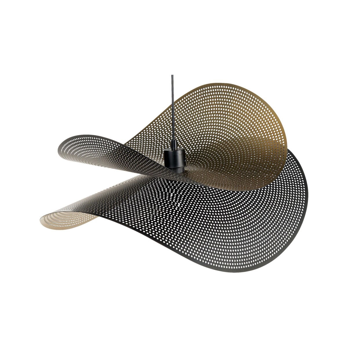 Lampa wisząca metalowa czarno-złota DOYLES