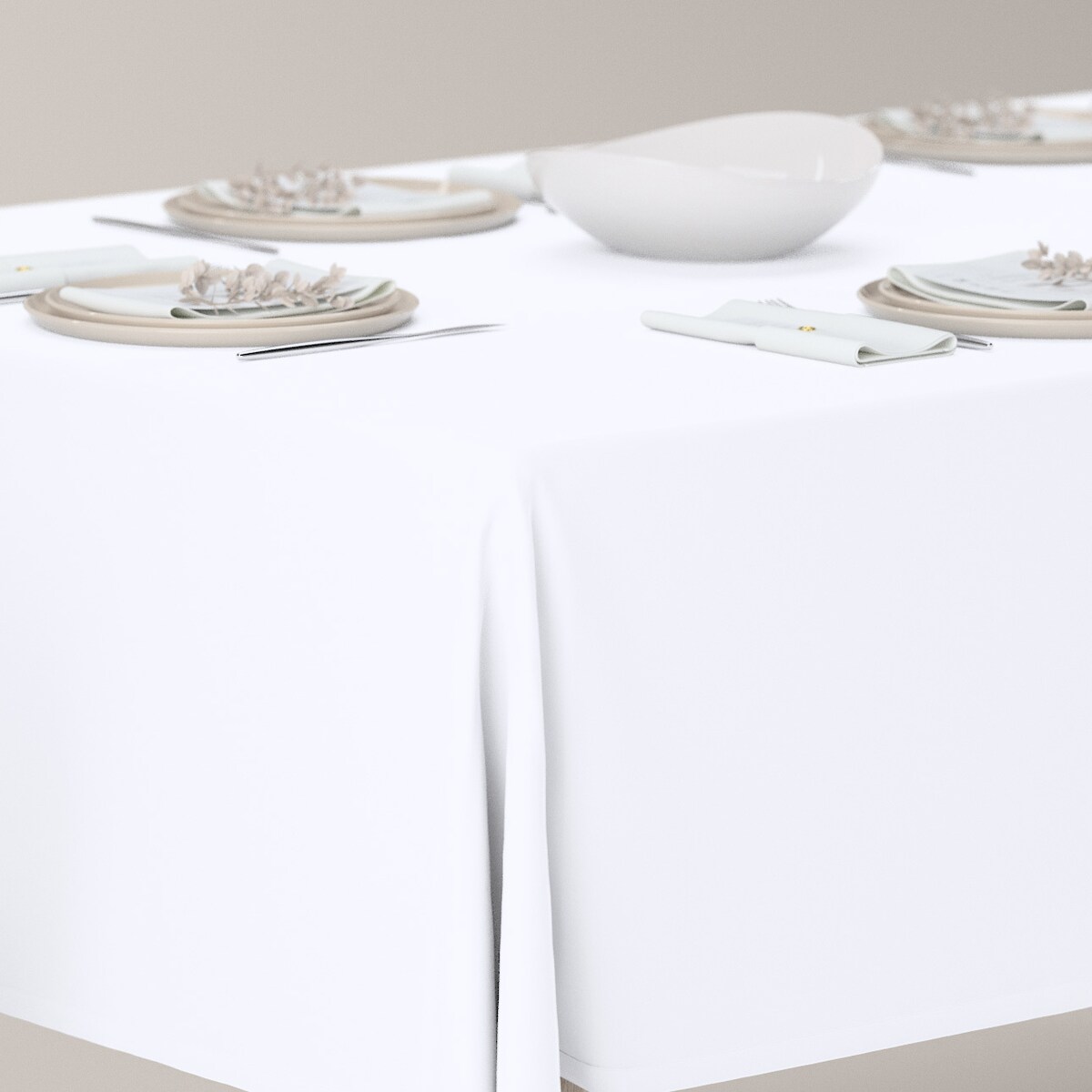 Obrus prostokątny 130 x 130 cm śnieżnobiały