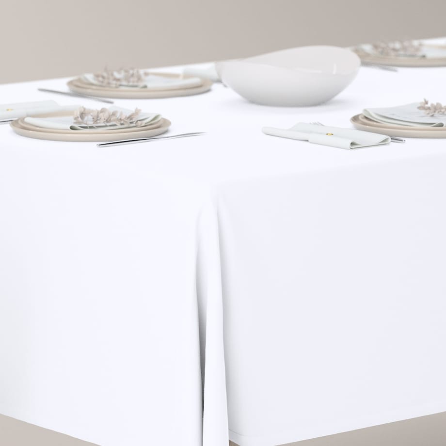 Obrus prostokątny 130 x 130 cm śnieżnobiały