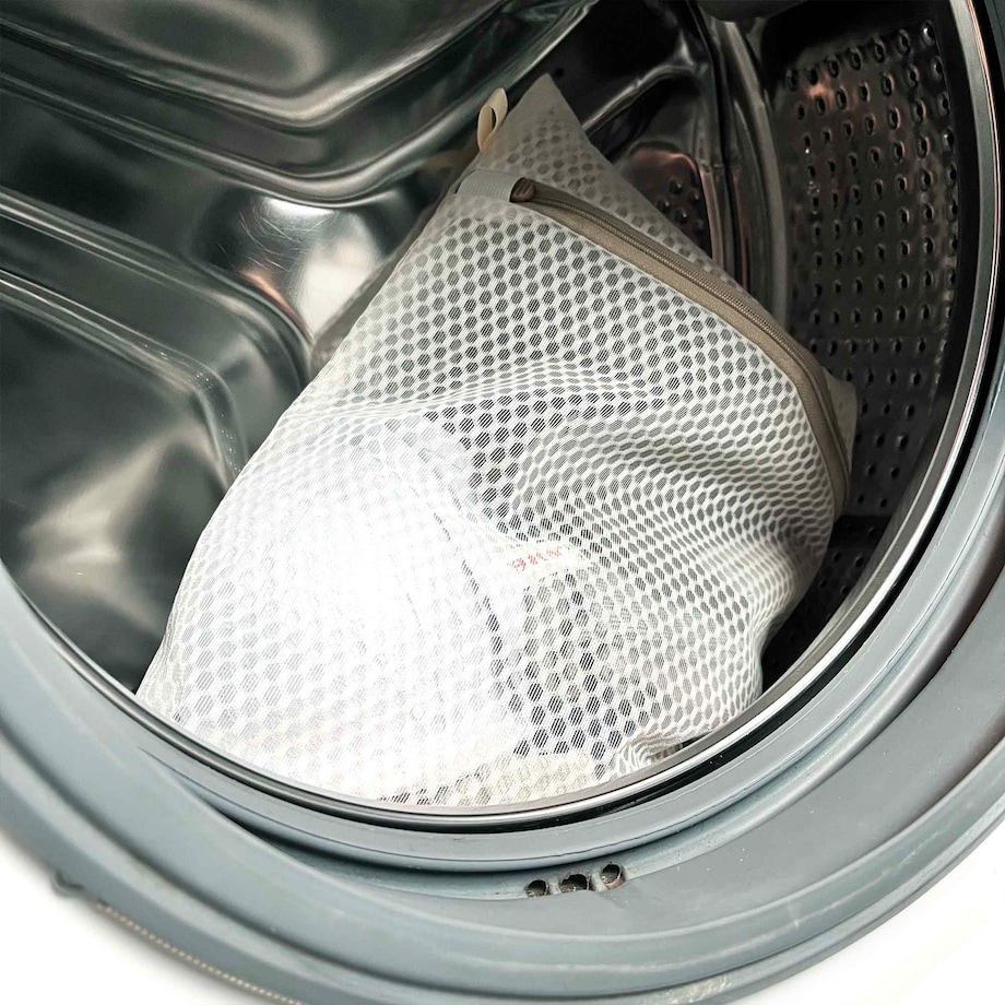 Siatka Worek Na Pranie Ubrań Bielizny Kosz Na Pranie 30X40 Cm Beżowy