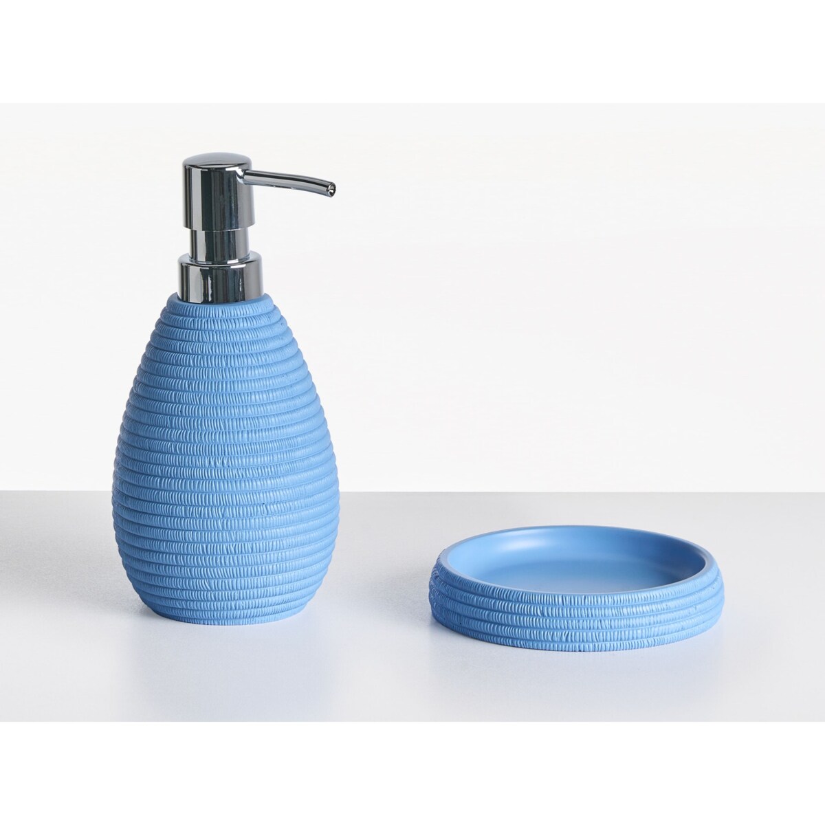 Zestaw akcesoriów łazienkowych 5 elementów QUILCA Niebieski
