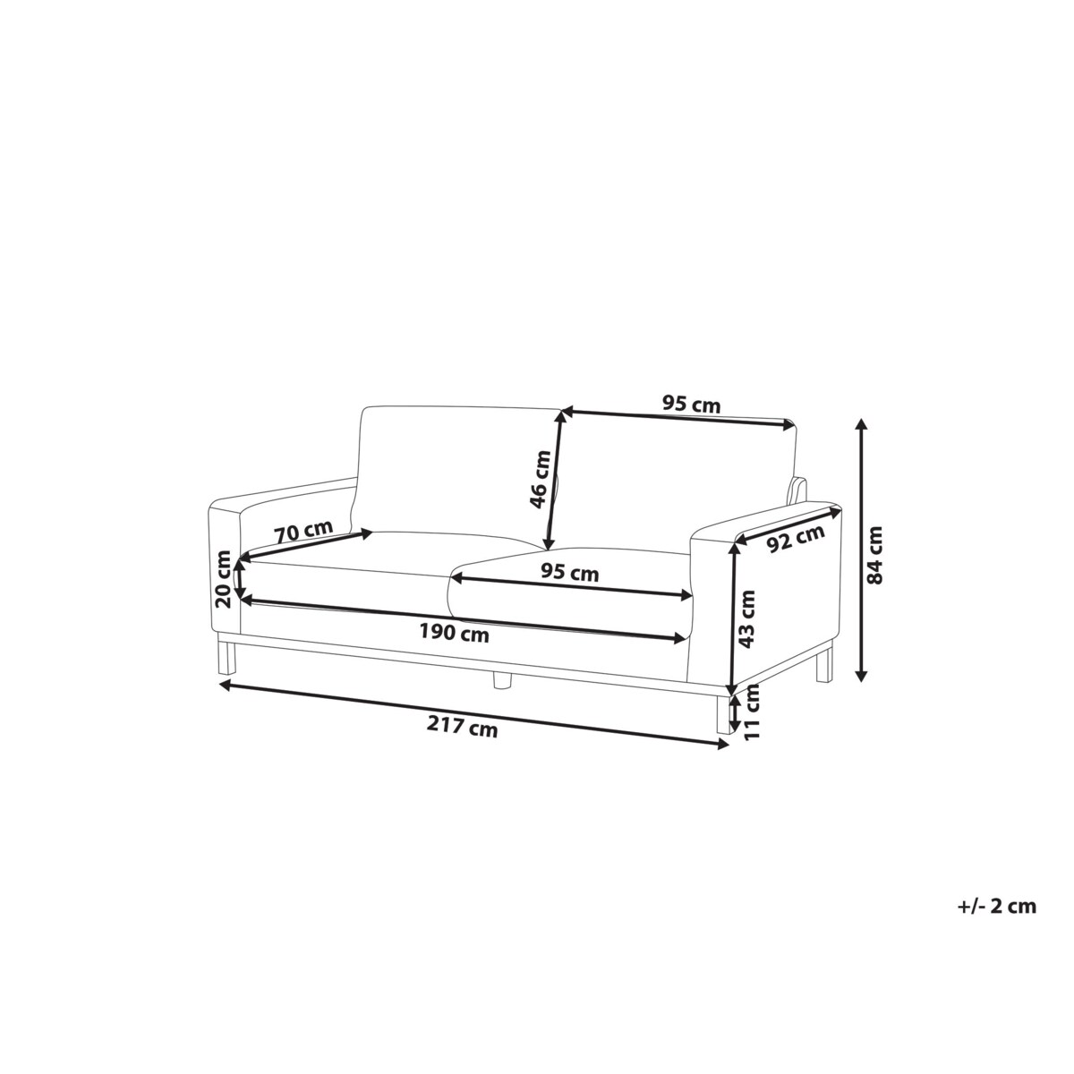 Sofa 3-osobowa biała boucle SIGGARD