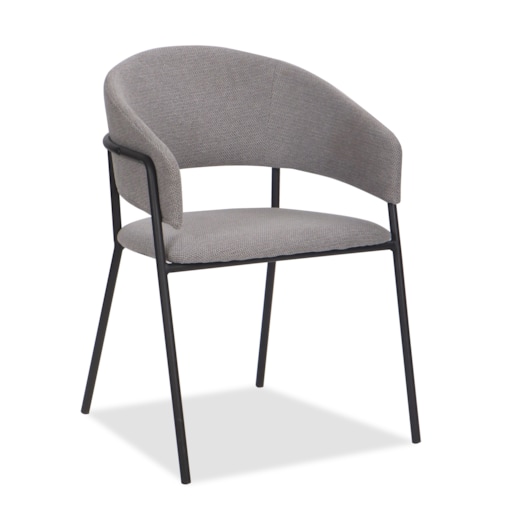 Krzesło tapicerowane glamour szenilowe OVO szare