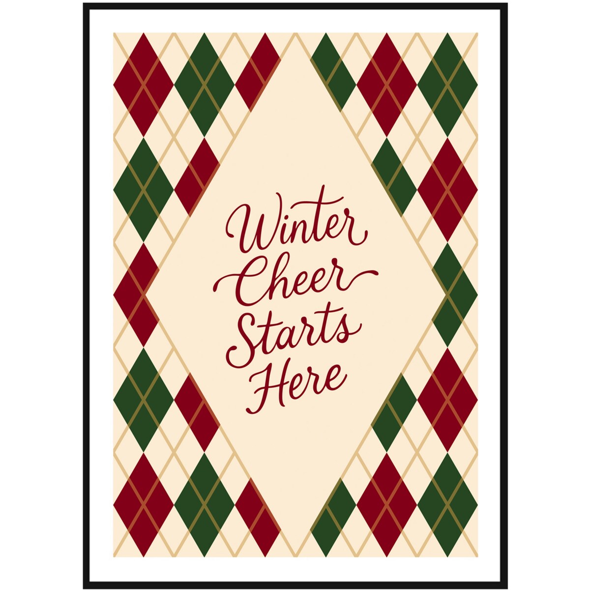 Poster Story, Plakat, Obraz - Winter Cheer Start Here, wymiary 50 x 70 cm