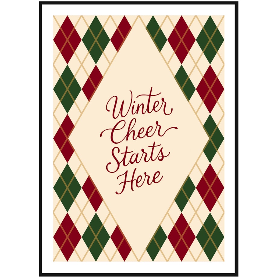Poster Story, Plakat, Obraz - Winter Cheer Start Here, wymiary 50 x 70 cm