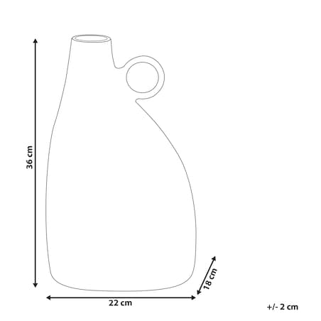 Wazon dekoracyjny NARBADA Metal 36 cm Czarny