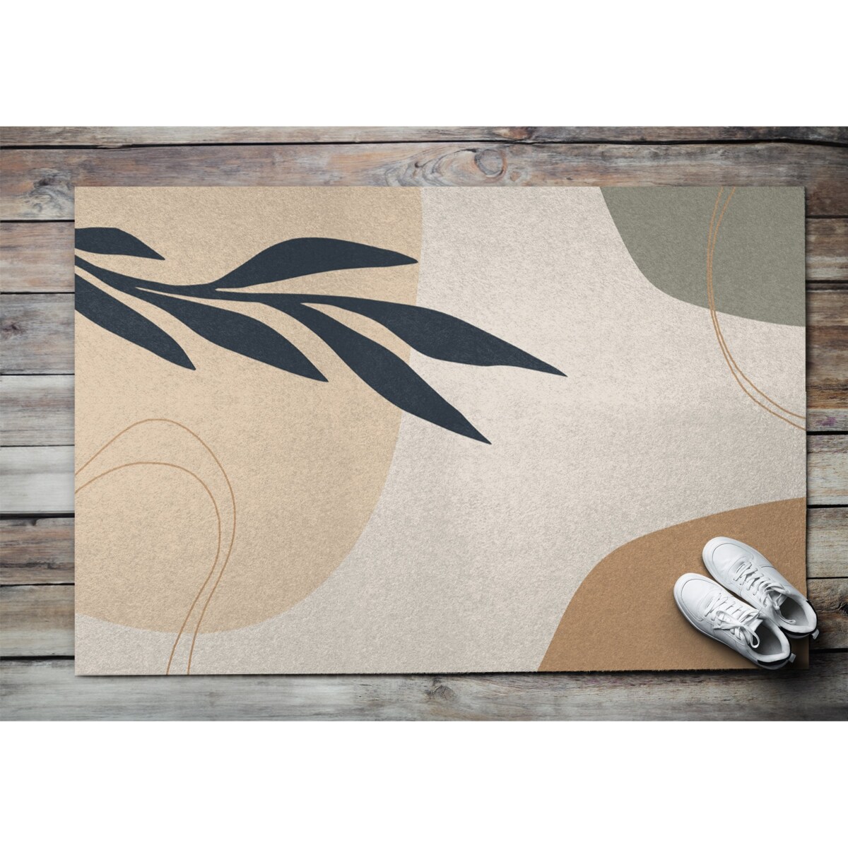 Wycieraczka XXL do wnętrz Minimalistyczny Liść 150x100 cm