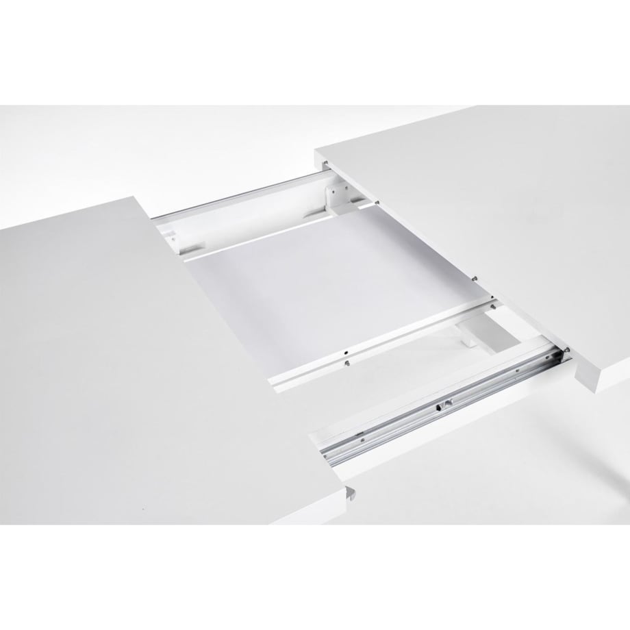 STÓŁ ROZKŁADANY 160-240 cm biały BUKOWE NOGI obrzeza ABS