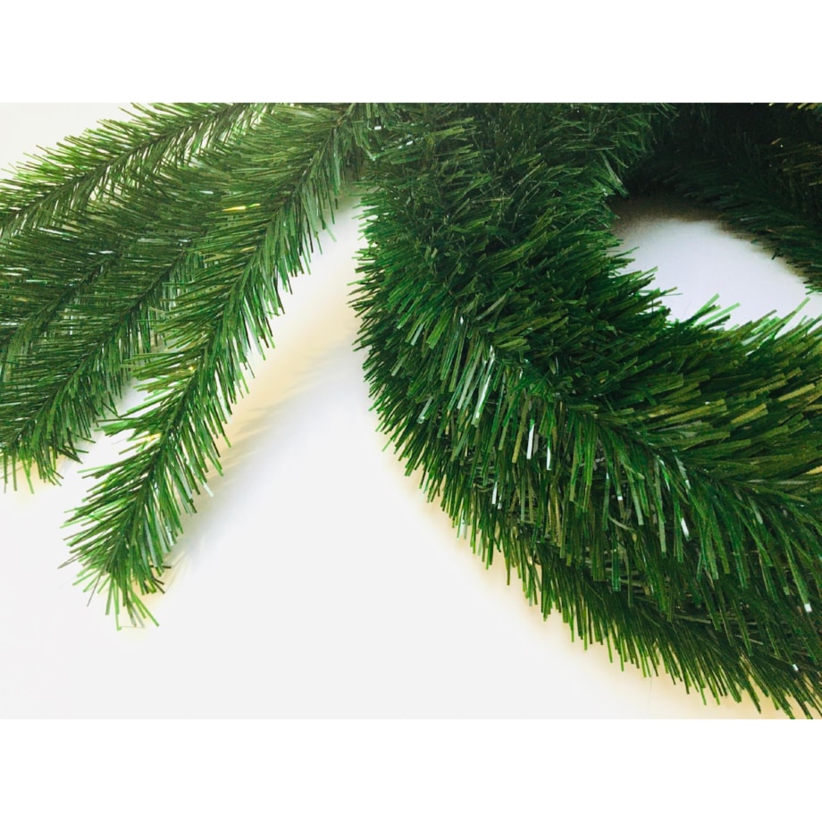 GIRLANDA WĄŻ choinkowa święta BŁYSZCZY SIĘ zielona sztuczna 5szt 450cm