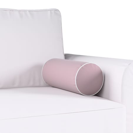 Poduszka wałek prosty z lamówką, zgaszony róż, Ø16 x 40 cm, Velvet