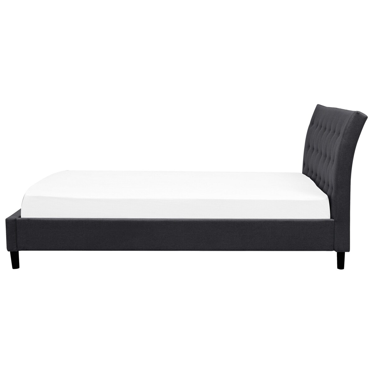 Łóżko tapicerowane 180 x 200 cm ciemnoszare SAVERNE