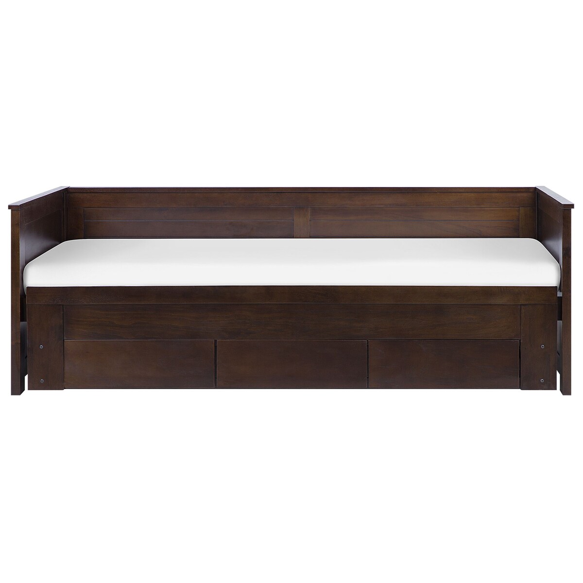 Łóżko z szufladami Drewno CAHORS 90 x 200 cm Ciemnobrązowy