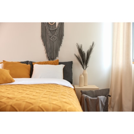 Narzuta brytyjska musztardowa, 220 x 240 cm, La Manta