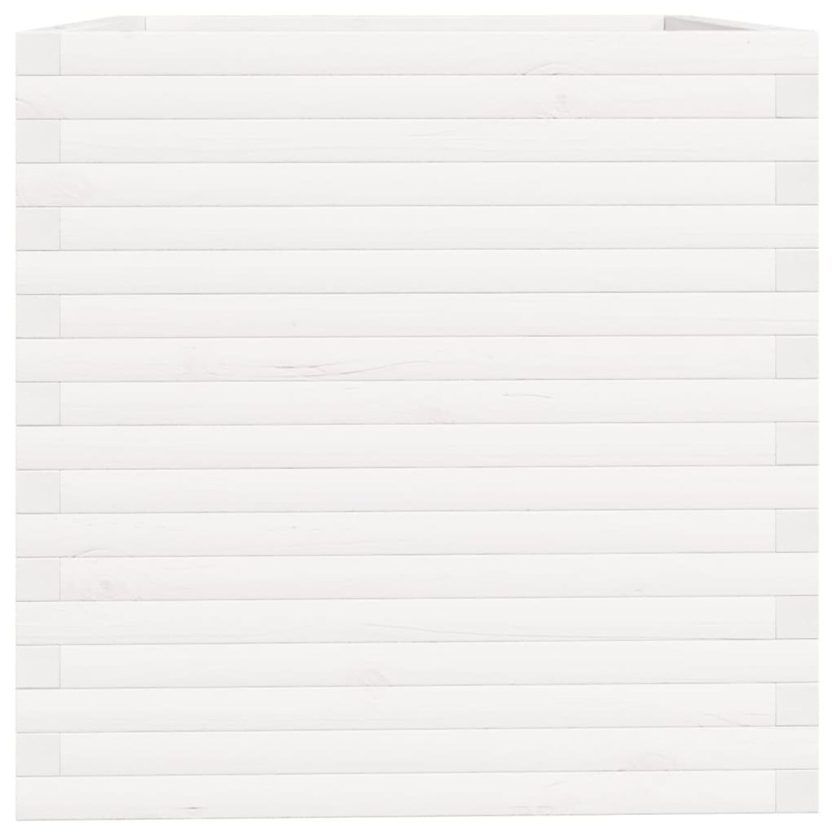 vidaXL Donica ogrodowa, biała, 70x70x72,5 cm, lite drewno sosnowe