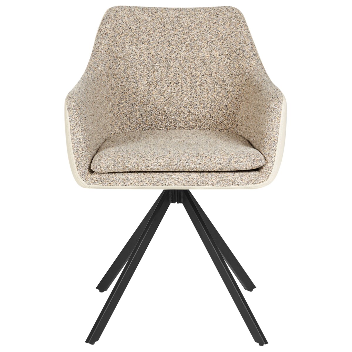 Zestaw 2 krzeseł LITHIA Beżowoszary