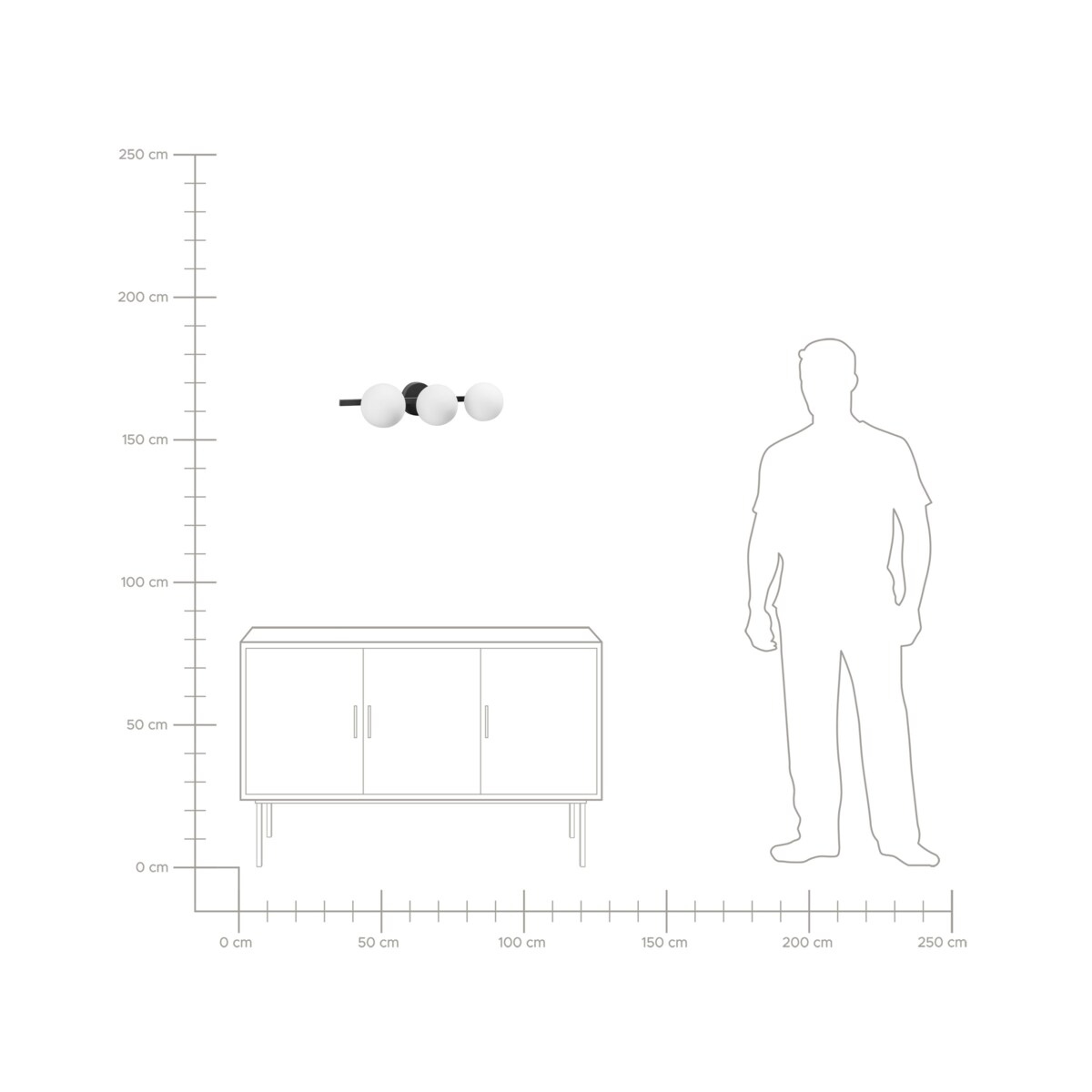 Lampa ścienna GIMONE Metal Czarny