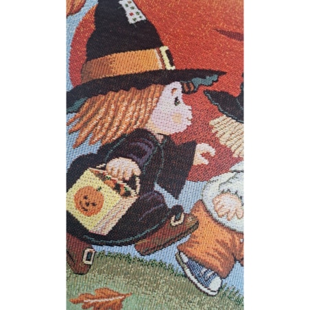 Poszewka Na Poduszkę Jasiek 45X45 Cm Żakardowa Dekoracyjna Ozobna Halloween