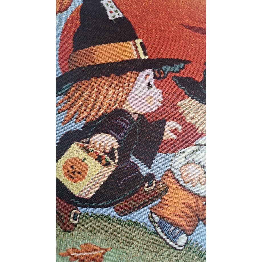 Poszewka Na Poduszkę Jasiek 45X45 Cm Żakardowa Dekoracyjna Ozobna Halloween