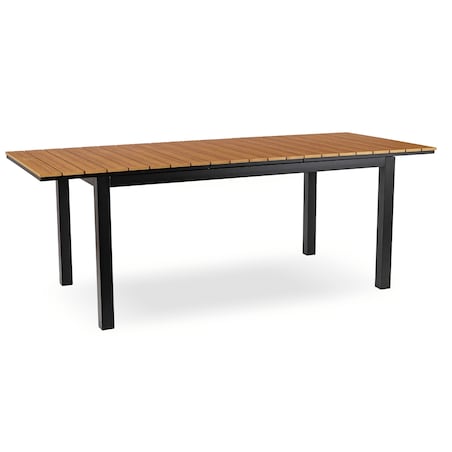 Zestaw Mebli Ogrodowych Stół 4 Krzesła Taras Ogród Technorattan Czarny Dąb