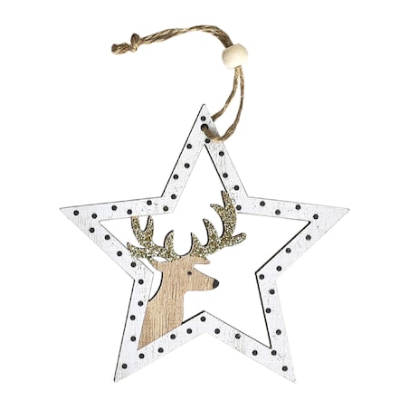 Zestaw 2 szt dekoracji świątecznych KL-21X12 White