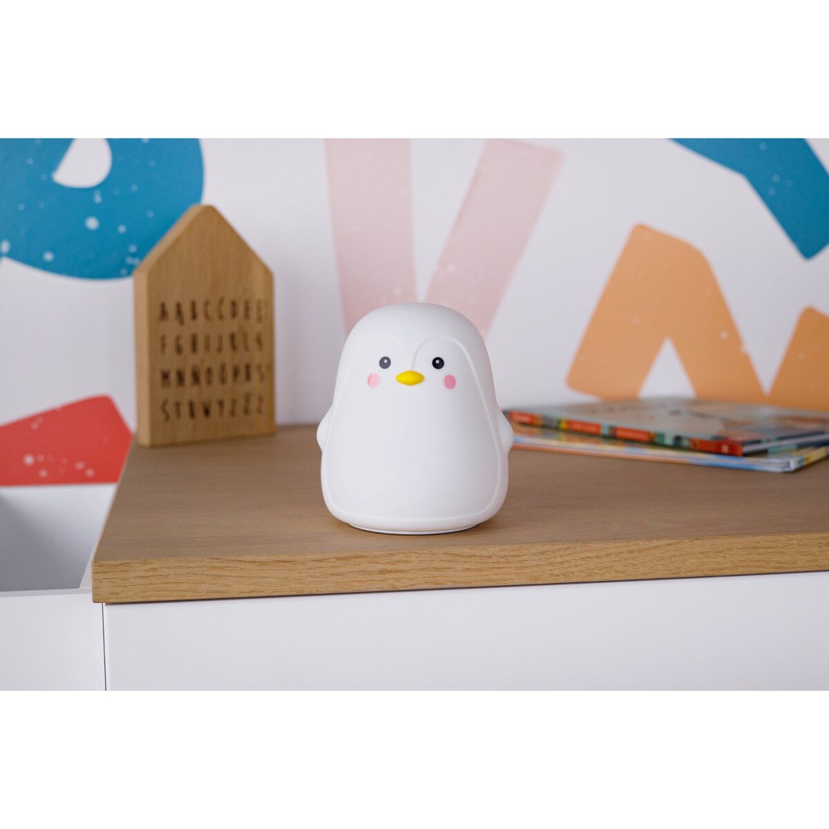 Innogio GIOpenguin silikonowa lampka nocna dotykowa dla dzieci LED 8 kolorów ładowana