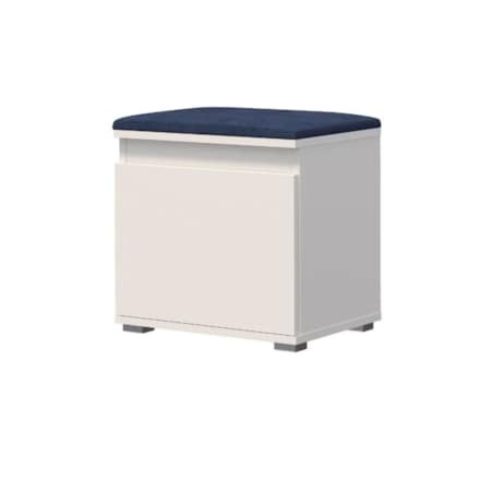 Szafka na buty z siedziskiem i wieszakiem SINGAPUR 50 biała/granatowa