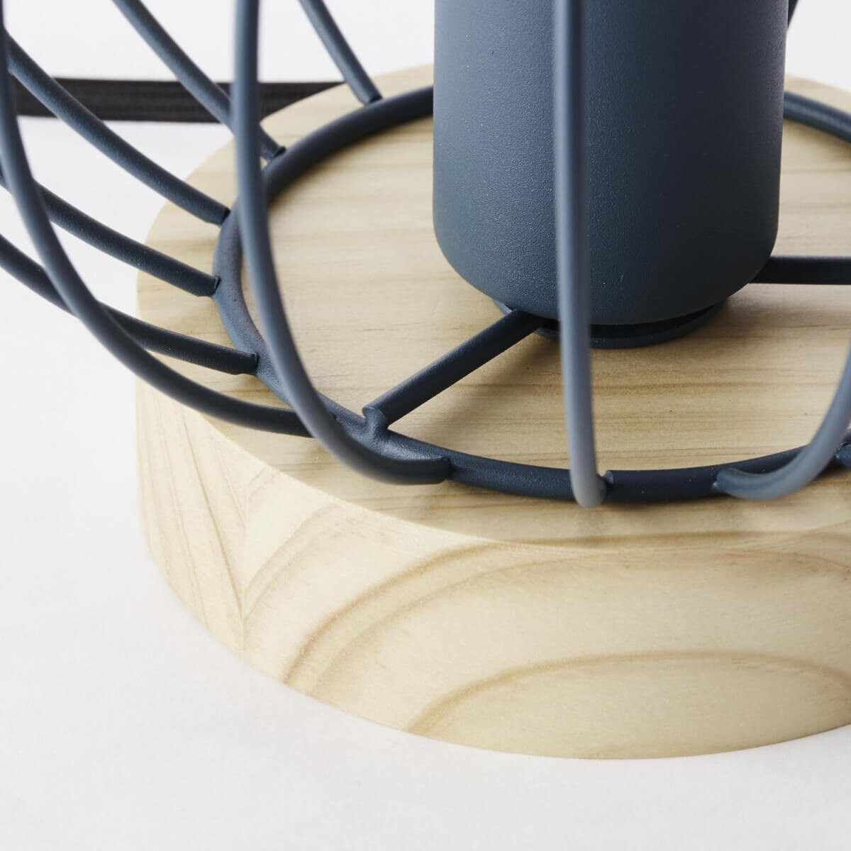 Kulista lampka nocna Sorana 93044/73 Brilliant druciana klatka drewno turkus