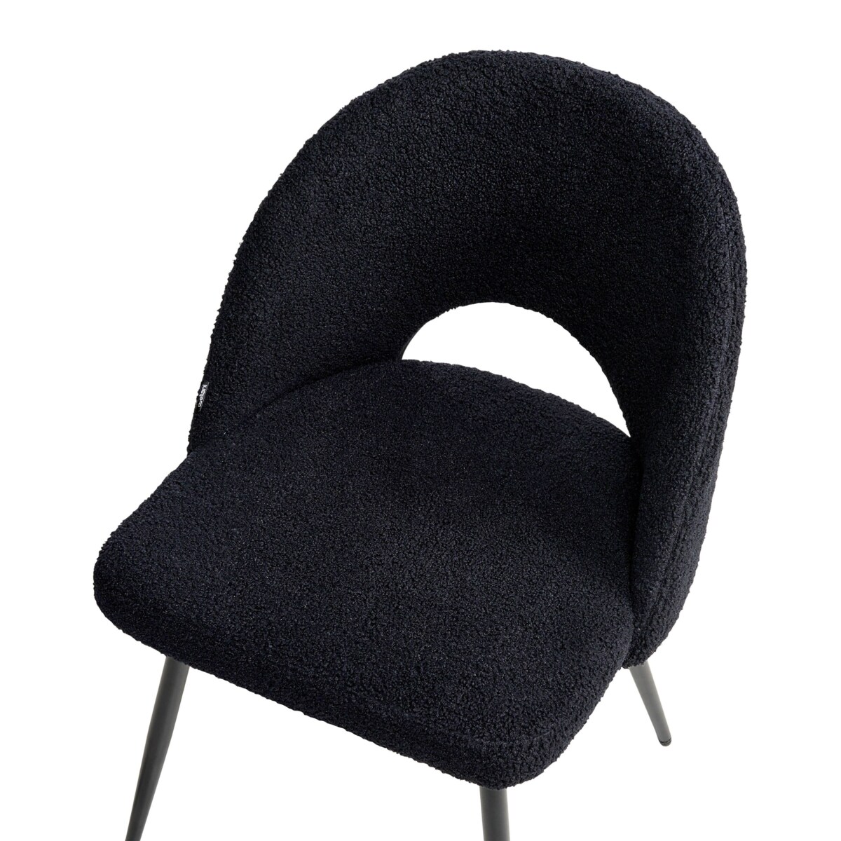 Zestaw 2 krzeseł do jadalni ONAGA Boucle Czarny