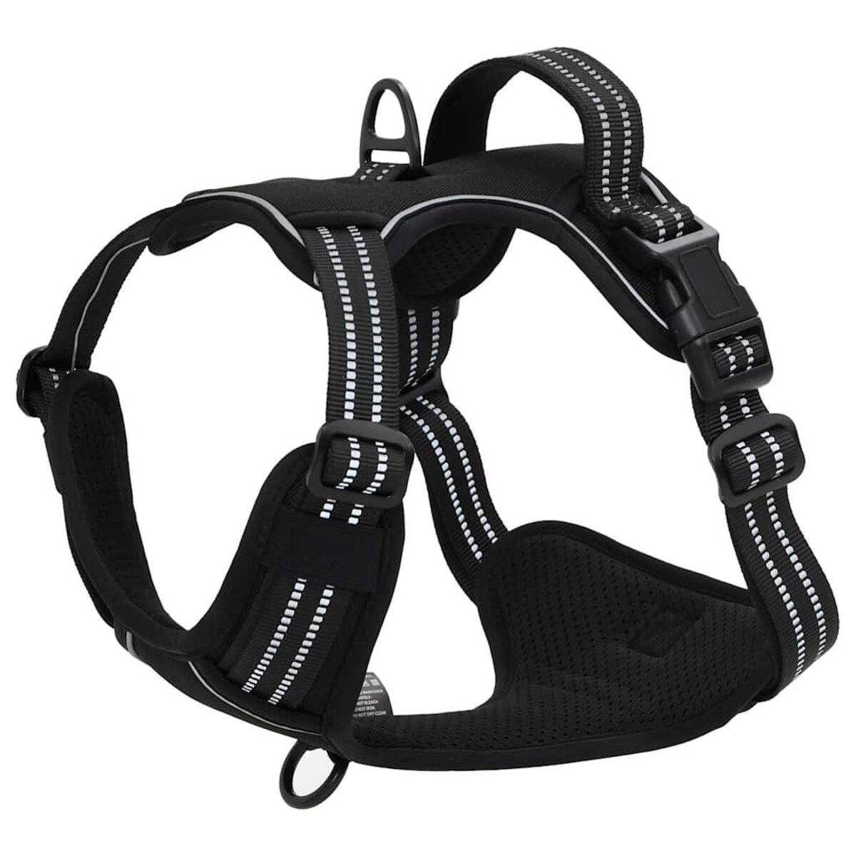 vidaXL Szelki dla psa, ze smyczą i obrożą, regulowane, czarne, S