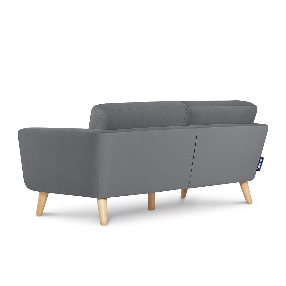 KONSIMO TAGIO Szara skandynawska sofa 3-osobowa