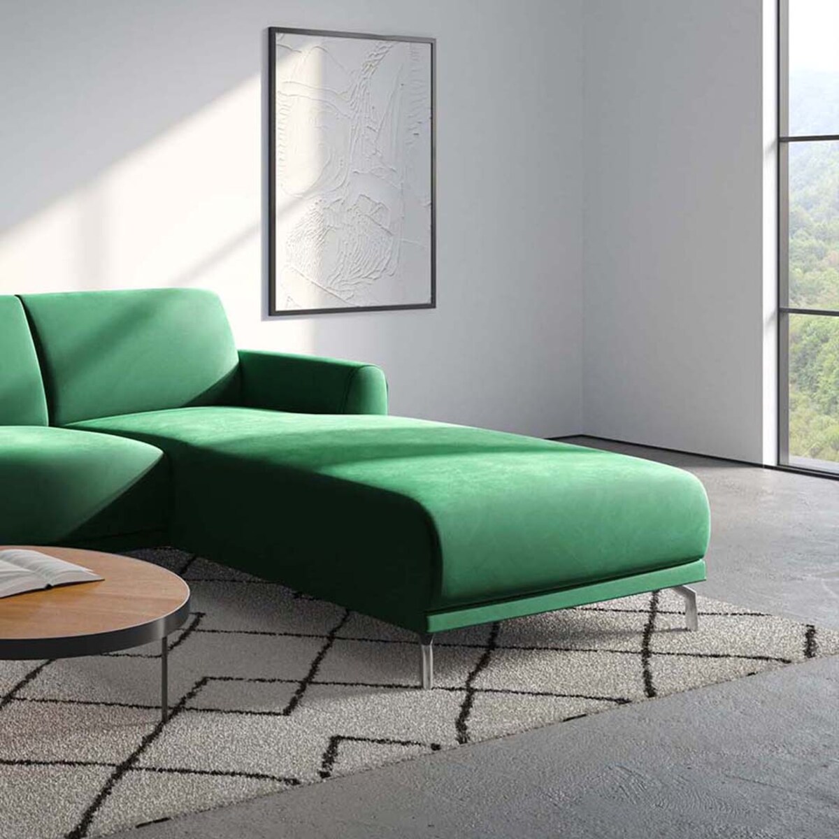 Sofa narożna Puzo - zielona