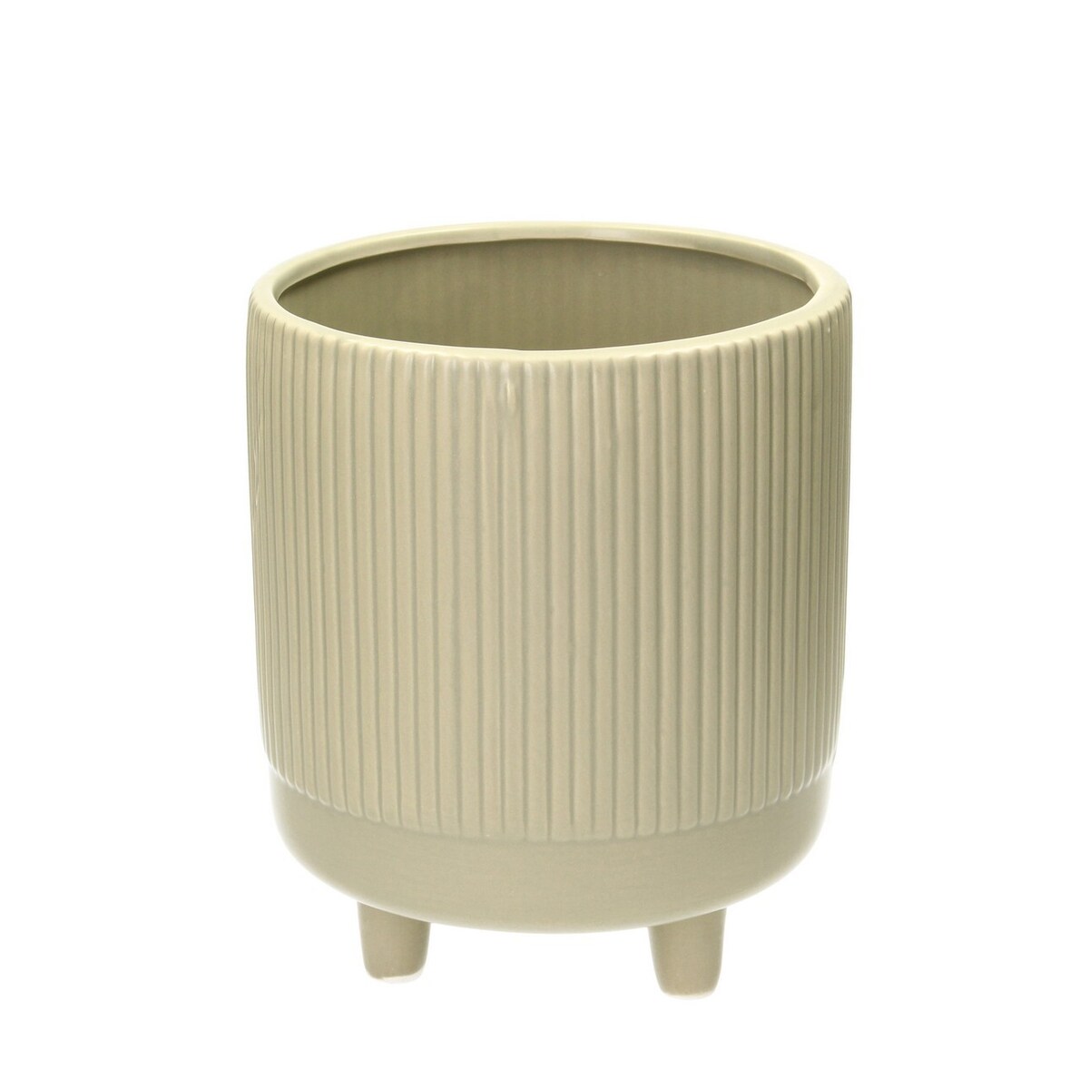 Osłonka na doniczkę Tres 22cm olive, 18 x 18 x 22 cm