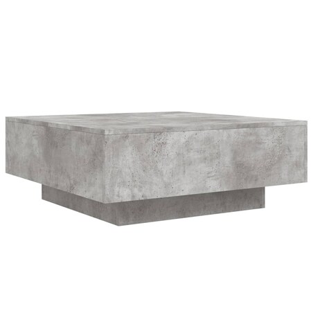 vidaXL Stolik kawowy z podświetleniem LED, szarość betonu, 80x80x31 cm