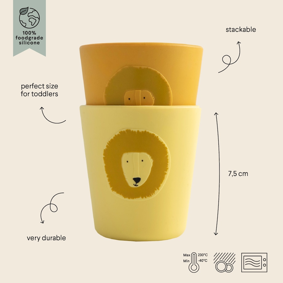 Silikonowe Kubki 2 szt. - Lew