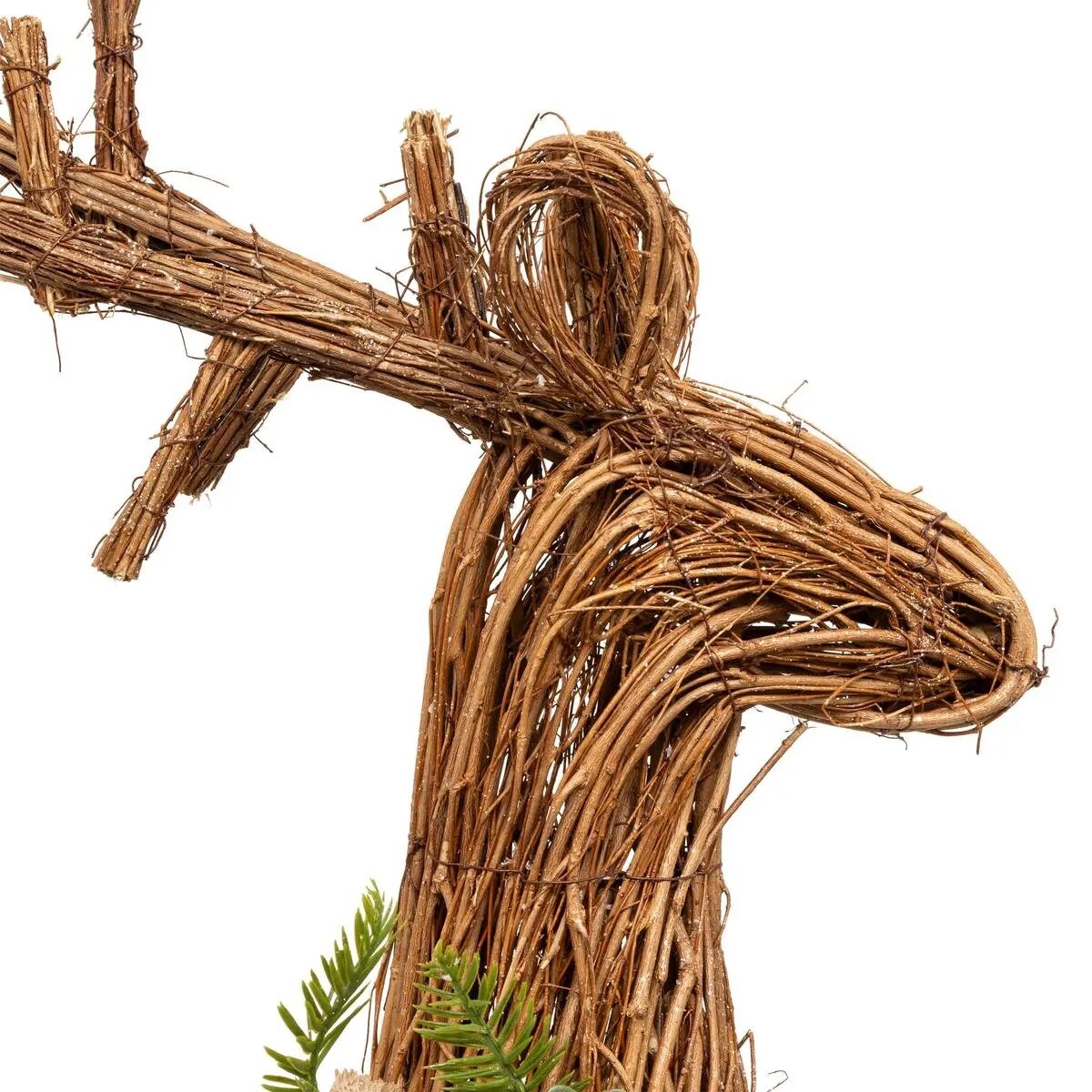 Dekoracja świąteczna - jelonek z gałązek 94 cm