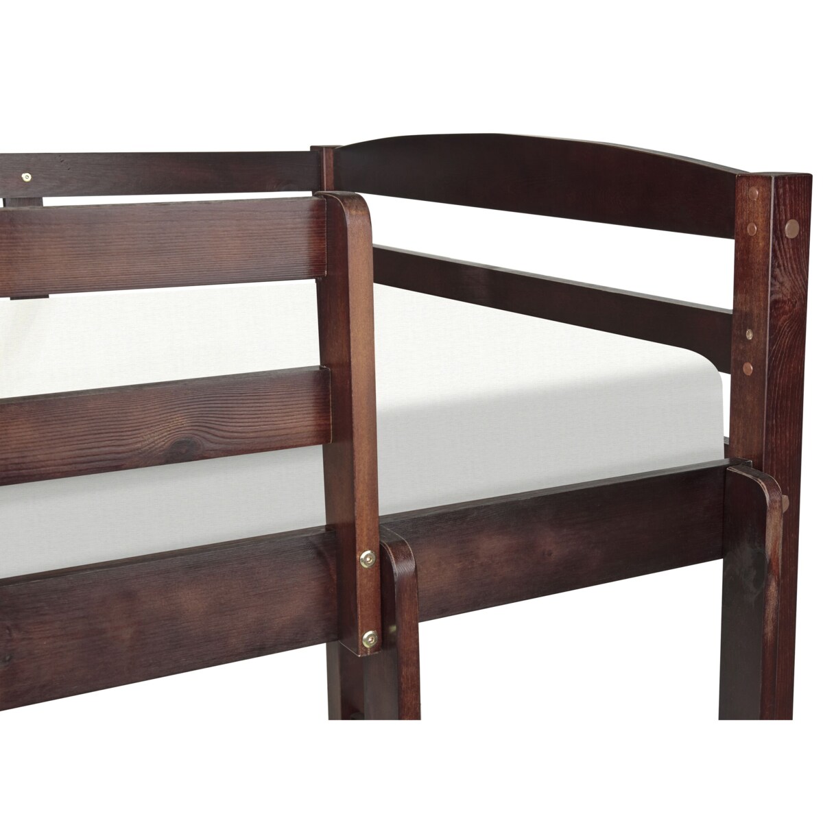 Łóżko piętrowe drewniane 90 x 200 cm ciemne REGAT