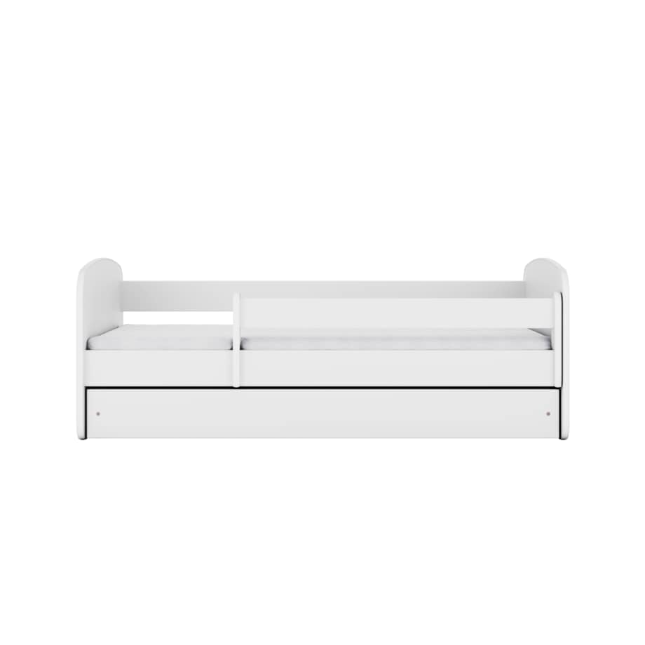 Łóżko babydreams białe bez wzoru z szufladą materac 160/80