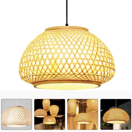 Lampa wisząca pleciona naturalna Boho APP1649-1CP