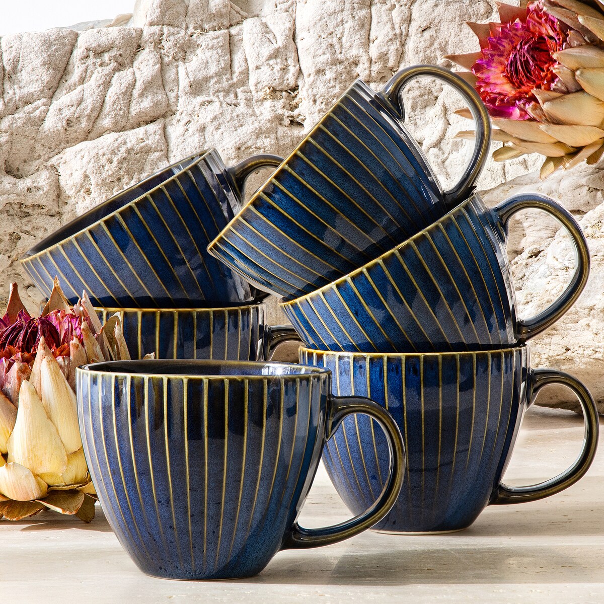 Konsimo AD STRIPES Filiżanka duża 6 szt.