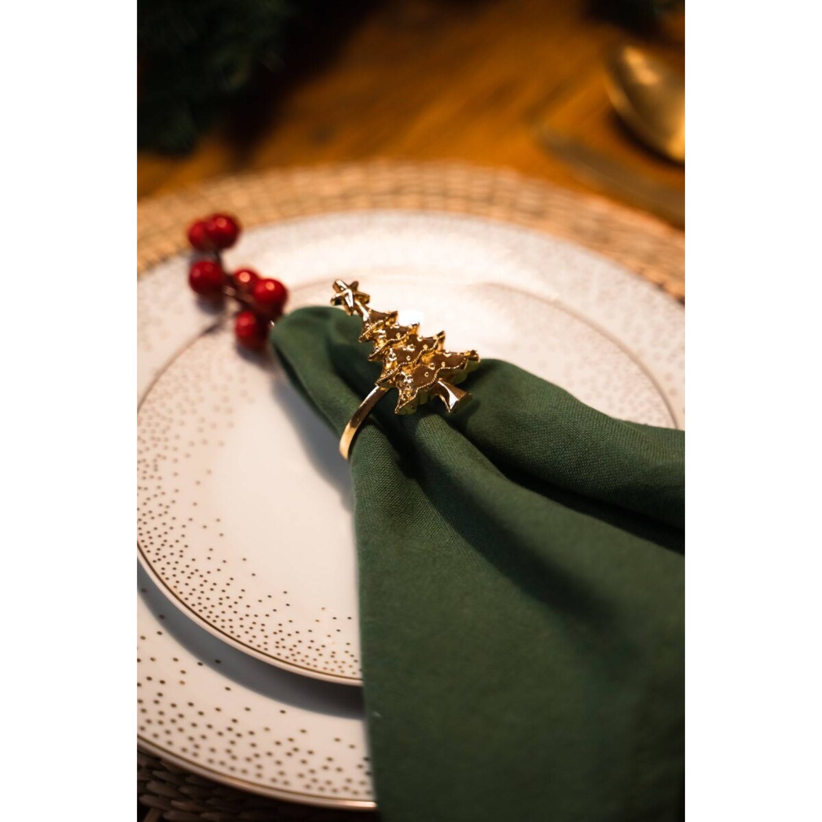 Pierścienie na serwetki w kształcie choinki, 2 szt.