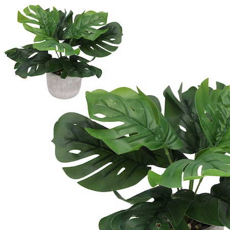 Sztuczny kwiat JAK ŻYWY do wazonu MONSTERA dekoracja roślina ZIELONA