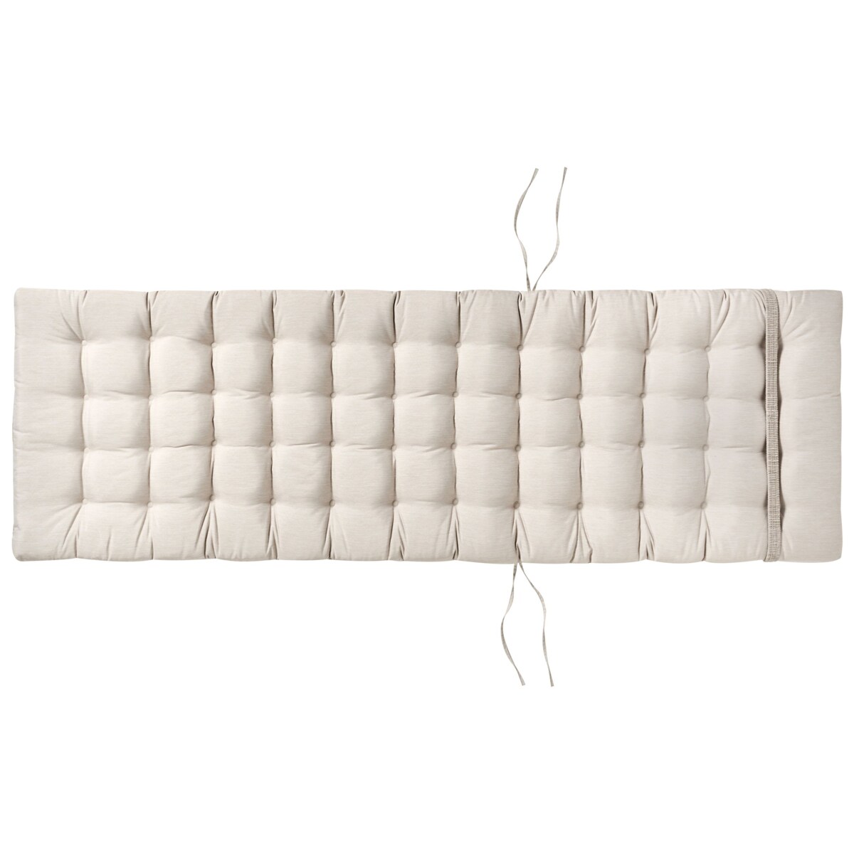 Leżak ogrodowy z poduszką CESANA PREMIUM Drewno akacjowe Jasnobeżowy