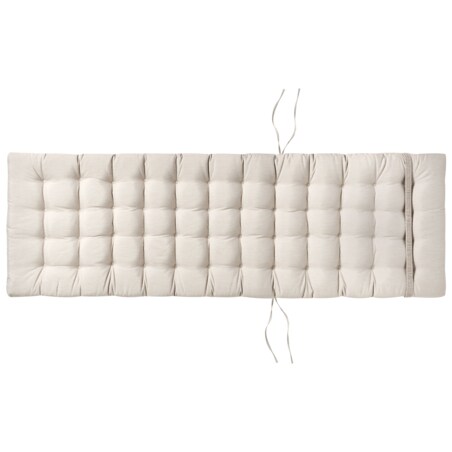 Leżak ogrodowy z poduszką CESANA PREMIUM Drewno akacjowe Jasnobeżowy