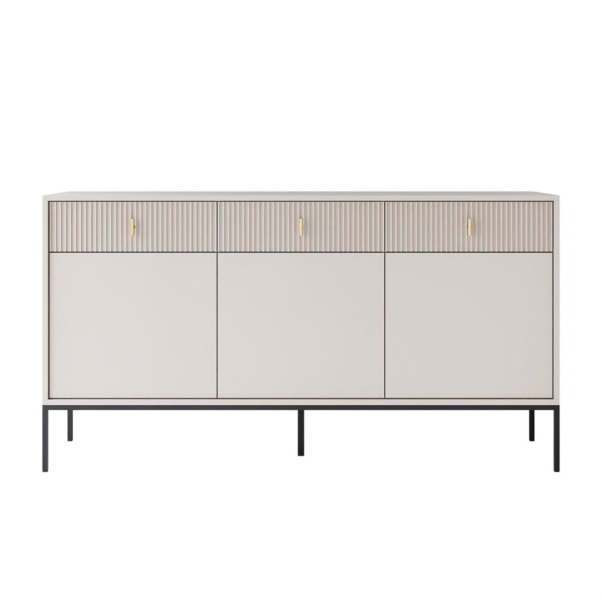 Komoda MIDNIGHT 3D3S z trzema szufladami na stelażu, kaszmir