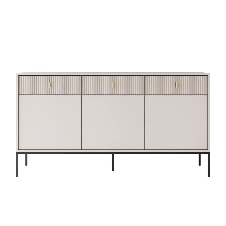 Komoda MIDNIGHT 3D3S z trzema szufladami na stelażu, kaszmir