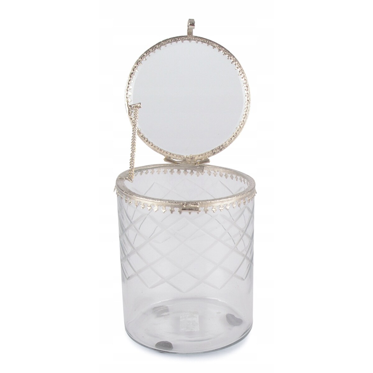 POJEMNIK na drobiazgi SZKLANY retro vintage 12cm