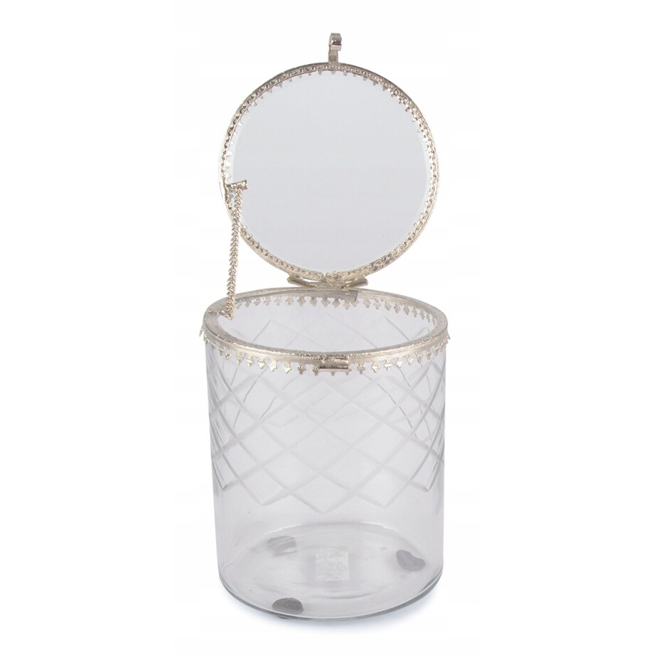 POJEMNIK na drobiazgi SZKLANY retro vintage 12cm